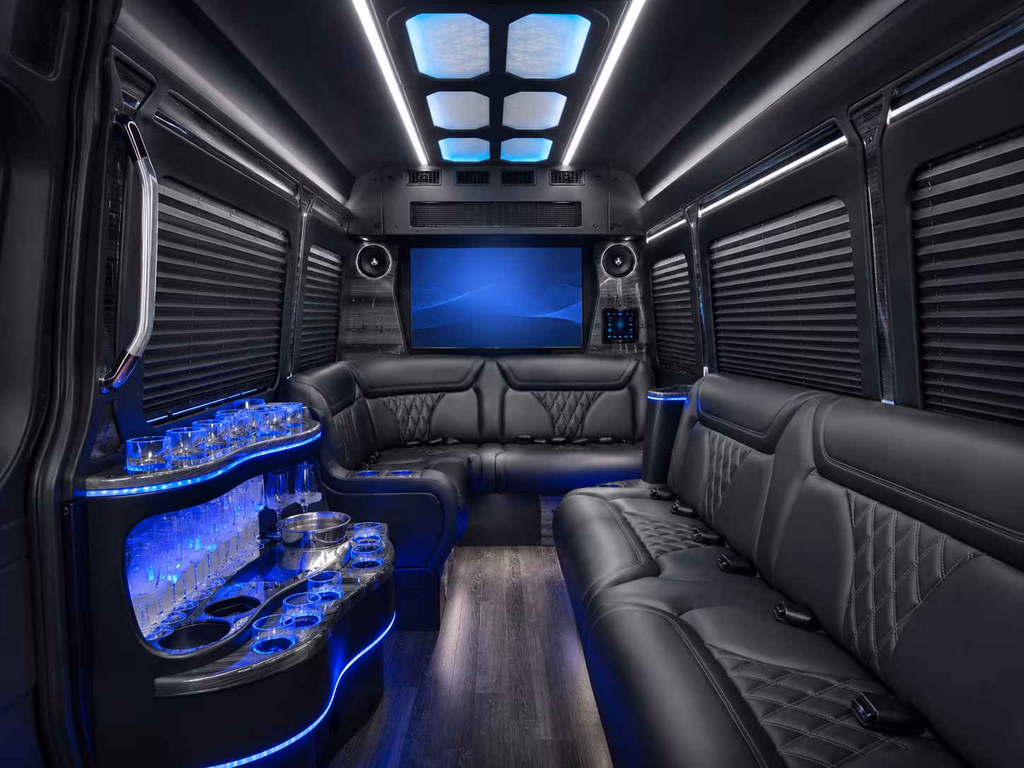irving 40 passenger party bus interior